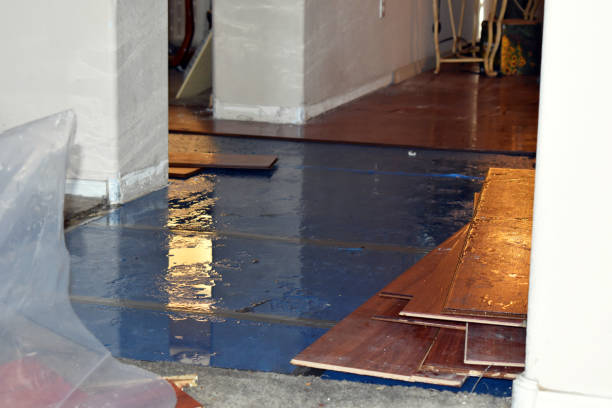 Professional Water Damage Restoration technician working in Glenbeulah, WI